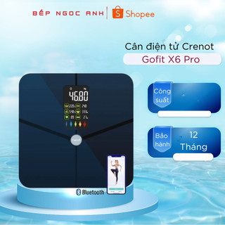 Cân điện tử sức khoẻ cao cấp Crenot Gofit X6 PRO phân tích lượng mỡ béo thông minh máy đo chỉ số cơ thể body fat scale