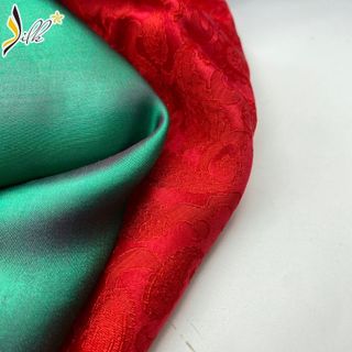 Lụa may áo dài - SILK – Satin màu xanh két – ST02 KR