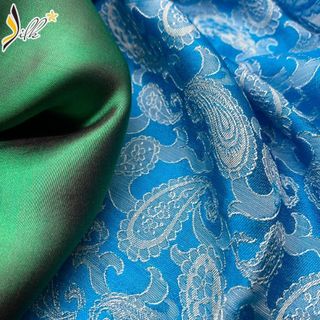Lụa may áo dài - SILK – Satin màu xanh két – ST02 KR