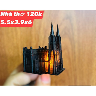 Mô hình nhà thờ mini trang trí tiểu cảnh,terrarium, bán cạn in3D