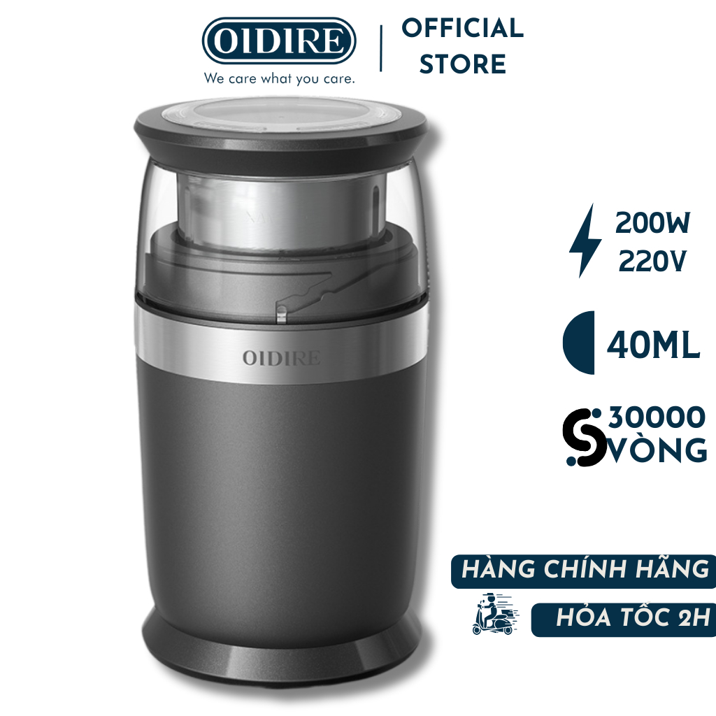 Máy Xay Cà Phê Hạt Gia Vị Ngũ Cốc Đa Năng OIDIRE Siêu Mịn 200W-220V