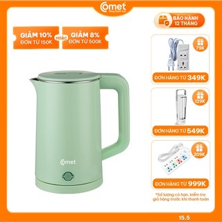 Bình đun siêu tốc 2 lớp 1.8L COMET CM8226