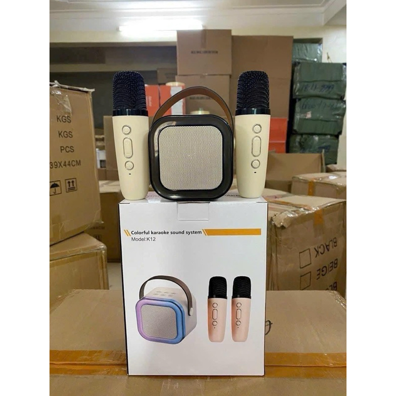 LOA KARAOKE MINI BLUETOOTH ( 1 loa xách tay mini + 2 mic )