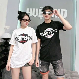 Áo Thun DSQ 239 Hai Màu Đen Trắng Họa Tiết Chữ Brother Chất Liệu Cotton Thấm Hút Mồ Hôi Thời Trang Nam