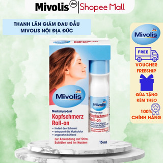 Thanh lăn giảm đau đầu Mivolis của Đức 15ml làm dịu cơn đau đầu với hương thơm tươi mát dễ chịu