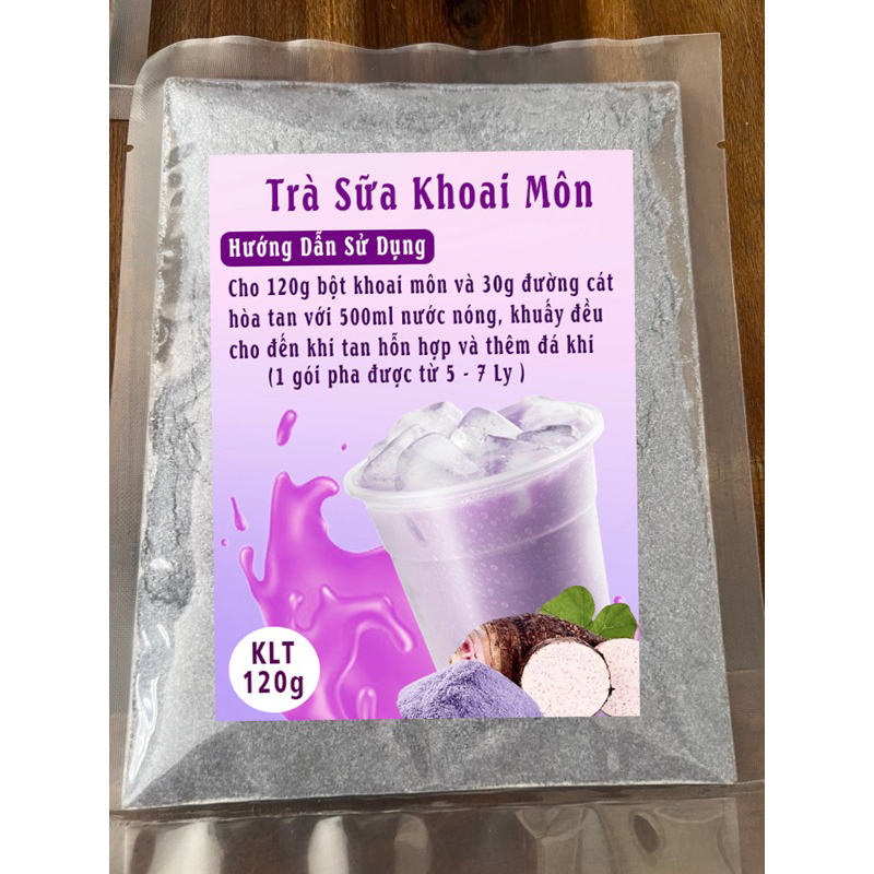 Set trà sữa khoai môn , thơm ngon chuẩn vị khoai môn, 1 gói 120g pha được 5-7ly trà sữa