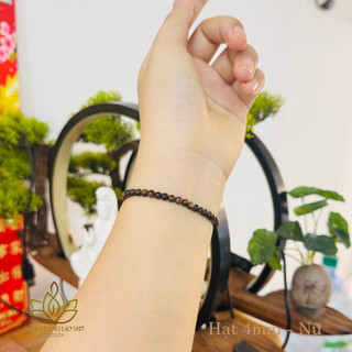 Vòng tay trầm hương sánh chìm hạt tròn đơn size 4/6/8/10/12mm - trầm sánh chìm tự nhiên cao cấp