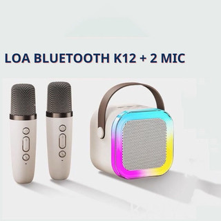 LOA KARAOKE MINI BLUETOOTH ( 1 loa xách tay mini + 2 mic )