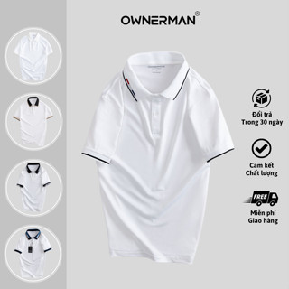 Áo polo nam OWNERMAN vải cá sấu cotton form slimfit, chất liệu thoáng mát, mềm mại, thấm hút mồ hôi tốt M1