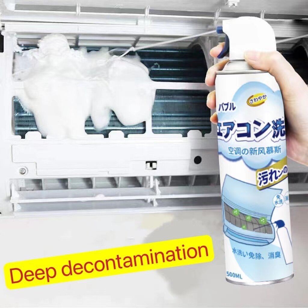 Chai Xịt Vệ Sinh Điều Hòa, Máy Lạnh Tại Nhà (Hướng Dẫn Chi Tiết) Air Conditioner Cleaner/New Japan formula 500ml
