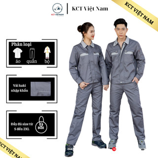 Quần áo bảo hộ cao cấp KCT KEON 847DK quần áo lao động công nhân kỹ sư không nhăn không xù