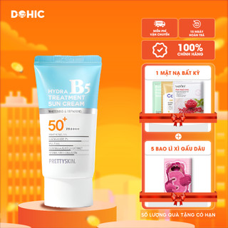 Kem chống nắng B5 PrettySkin giúp phục hồi dưỡng trắng, cung cấp độ ẩm cho da 50ml