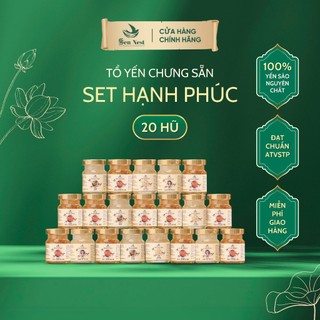 Set 20 hũ yến sào chưng sẵn mix 12 vị Khánh Hòa thượng hạng 20%, hương vị tự nhiên tiệt trùng loại bỏ vi khuẩn Sen Nest