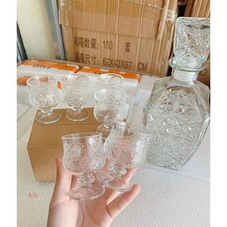Bình kèm 6 ly thuỷ tinh bình sang chảnh