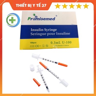 (Hộp 100 Chiếc) Bơm Tiêm Tiểu Đường Promisemed LOẠI 0,3ml, 0,5 ml, 1ml