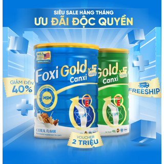 Sữa hạt xương khớp chính hãng Foxi Gold x5 Canxi  650g/lon, Sữa bột người lớn dễ uống.
