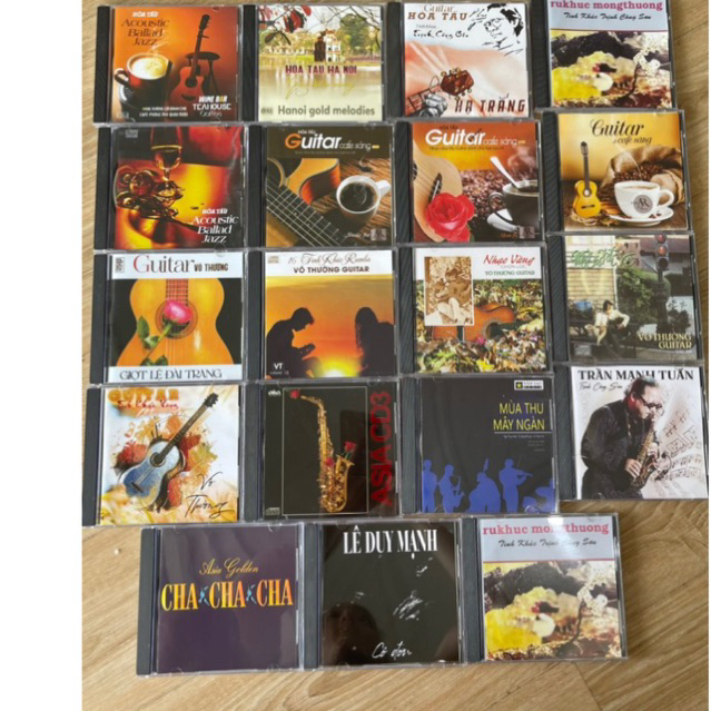 Tuyển Tập CD nhạc Việt không lời các bản hoà tấu đàn guitar , kèn saxophone , piano , nhạc vàng , nh