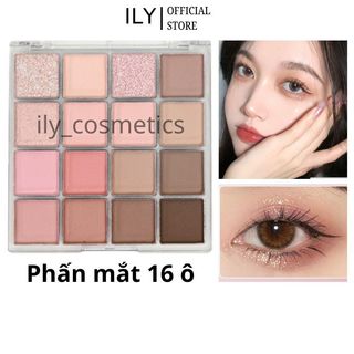 Phấn mắt 16 ô trang điểm bảng mắt makeup nội địa trung phấn lên màu chuẩn ILY