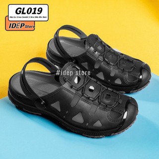 Giày sandal bít mũi Nam đan chéo lỗ thoáng khí đi mưa đi biển EVA siêu nhẹ chống thấm nước 𝐢𝐃É𝐏 𝐆𝐋𝟎𝟏𝟗 Dép Sục Cross Nam