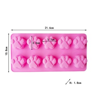 Khuôn chân mèo, khuôn silicon chân mèo chân chó chân gấu bàn chân 3D làm thạch rau câu, pudding