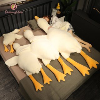 Thú nhồi bông DREAMOFLOVE Gấu nhồi bông hình con vịt trắng cỡ lớn chất liệu mềm mại Gối ôm con vịt ngộ nghĩnh sang trọng