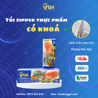 Túi Zipper Đựng Thực Phẩm Có Khoá, Túi Zipper Tự Huỷ Sinh Học Vua Đóng Gói, Đủ Kích Thước S,M,L