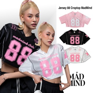  Áo Thun CropTop Jersey 88 MadMind - Màu Đen   Trắng   Hồng 