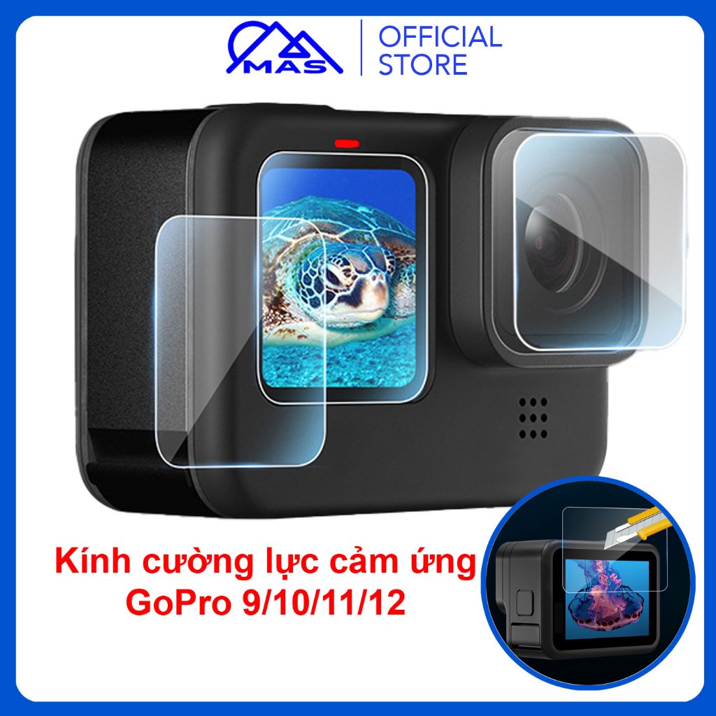 Kính Cường Lực GoPro 9 10 11 12 độ cứng 9H cảm ứng MAS Store - Gopro101