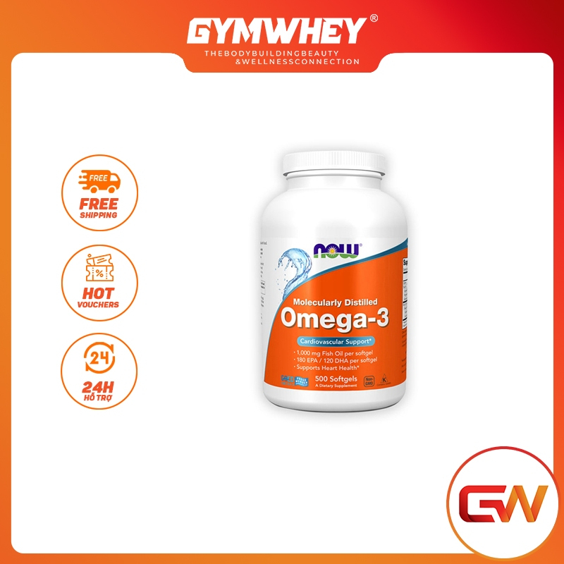 Omega 3 Bổ Sung Giúp Đep Da Chống Lão Hóa Sáng Mắt Dầu Cá Omega3 Fish Oil NOW Omega 3