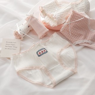 Quần lót nữ cotton họa tiết kute dễ thương co dãn 4 chiều lưng vừa đáy lót kháng khuẩn Sam Sam hàng loại 1