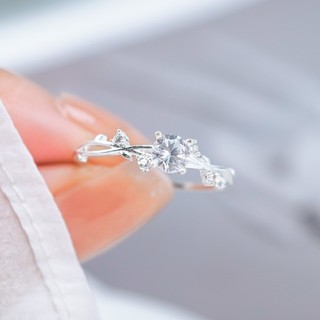 Nhẫn bạc nữ lys stone elegant ring silver 8335 fullbox hộp pan đầy đủ phụ kiện pan - nhẫn bạc s925 cao cấp