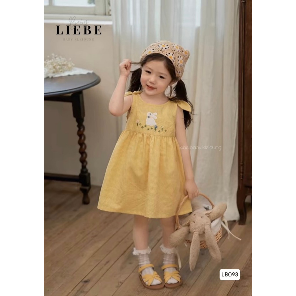 Váy Liebe Thỏ Caro Vàng