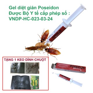Thuốc diệt gián Poseidon - Bả diệt gián - Keo diệt gián Hàn Quốc tặng 1 keo dính chuột