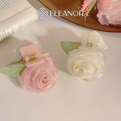 Kẹp tóc nữ càng cua Eleanor Accessories hình hoa hồng dễ thương kẹp tóc xinh xắn phụ kiện tóc 7630