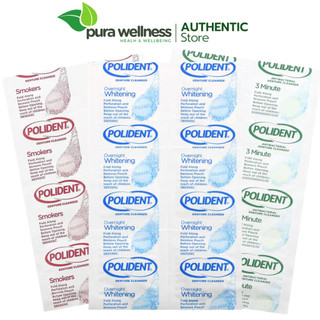 Polident Antibacterial Denture Cleanser Viên làm sạch hàm giả, răng giả 1 vỉ 6 viên