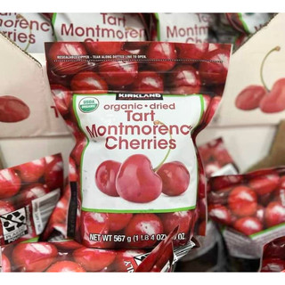 HÀNG BAY - DATE 2024 CHERRY HỮU CƠ SẤY KHÔ 567G - KIRKLAND ORGANIC DRIED TART MONTMORENCY CHERRIES 567G /USA