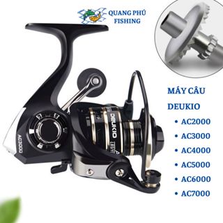 Máy câu cá kim loại DEUKIO AC 2000 -7000 dùng cho cần câu máy đứng, máy câu giá rẻ câu lure