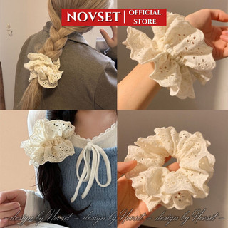  Dây Cột Tóc Đuôi Ngựa Bằng Vải cotton Phối Ren Màu Trắng Ngọt Ngào Dành Cho Bạn Gái  S3  T1-KHO1  