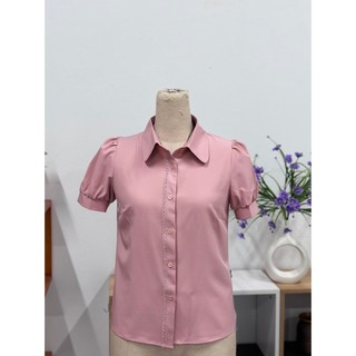 Áo Sơ Mi UK Fashion Cổ Sen Kẻ Ren Thanh Lịch, Cách Điệu, Nữ Tính UKSM2404013