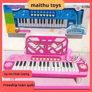 Đồ chơi đàn piano cho bé có đèn nhạc và micro chuẩn âm