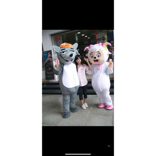 MASCOT CỪU VUI VẺ VÀ SÓI XÁM