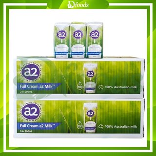 (Date 12/2024) Sữa tươi tiệt trùng nguyên kem A2 dạng nước 200ml