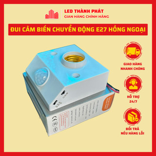 Đui đèn cảm biến chuyển động E27 hồng ngoại PIR thông minh tự bật sáng khi có người SLH-PIR