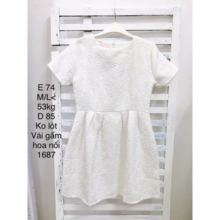 Pass đầm trắng mini dress size L, đầm ngắn 2hand