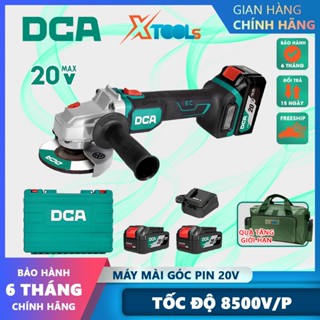 Máy mài góc dùng pin không chổi than DCA ADSM06-100 tốc độ 8500/p cốt M10 100mm, máy cắt cầm tay dùng pin, BH 6 tháng
