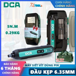 May siết vít dùng pin 4v DCA ADPL04-5E máy vặn vít cao cấp có phụ kiện đi kèm đèn LED tích hợp 5NM đóng gói hộp nhựa