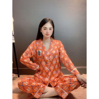 Đồ bộ mặc nhà cho nữ chất lụa mềm mịn mướt hoạ tiết tiểu thư