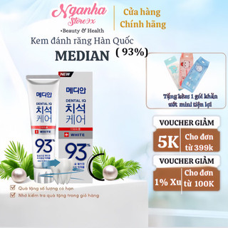 KEM ĐÁNH RĂNG HÀN QUỐC TRẮNG RĂNG MEDIAN DENTAL IQ 93% 120g - KEM ĐÁNH RĂNG HUYỀN THOẠI