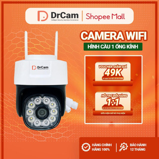 Camera WIFI một mắt 360 độ DrCam ZY-177W3B, Đàm thoại hai chiều, Màu ban đêm, Theo dõi thông minh, Thương hiệu Việt Nam