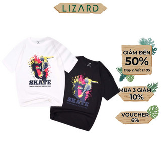 Áo thun nam Lizard cotton in hoạ tiết in hình H05